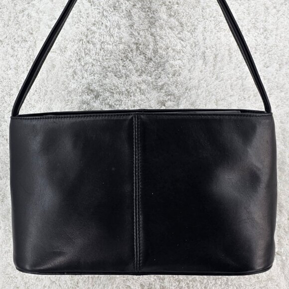 KENNETH COLE NEW YORK Black Smooth Leather Structured Shoulder Bag - Picture 14 of 14